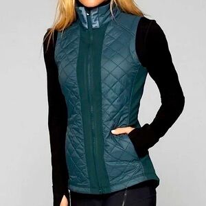 ATHLETA Rock Springs Puffer Vest, Abyss Green